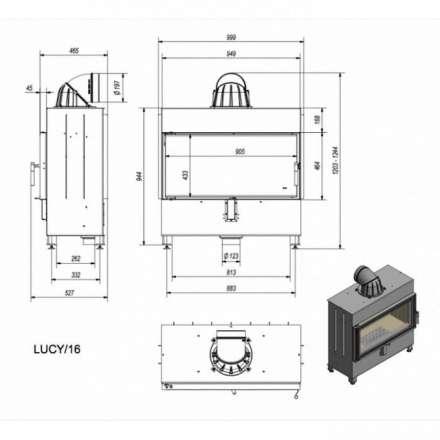Каминная топка Kratki Lucy/16 в Бобруйске