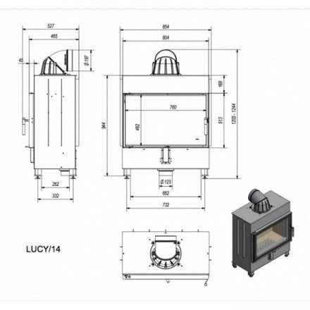 Каминная топка Kratki Lucy/14 в Бобруйске