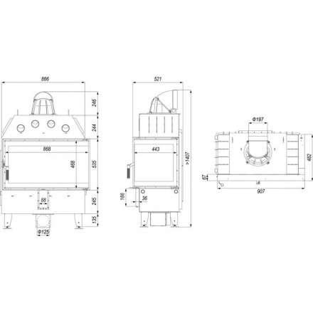 Каминная топка DEFRO HOME INTRA ME BP в Бобруйске