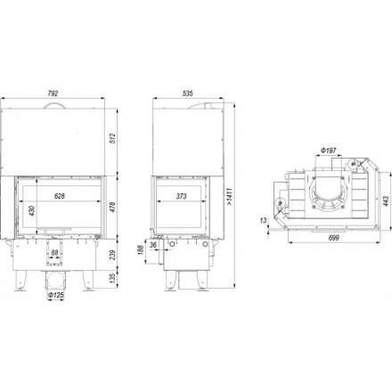 Каминная топка DEFRO HOME INTRA SM BL MINI G в Бобруйске