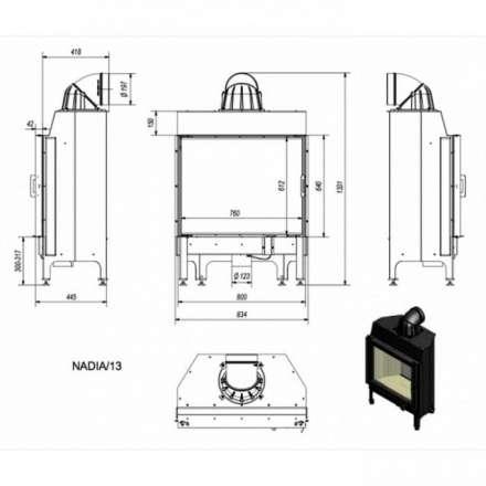 Каминная топка Kratki Nadia/13 в Бобруйске