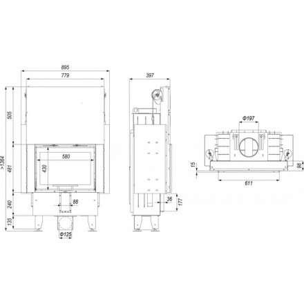 Каминная топка INTRA SM SLIM G в Бобруйске