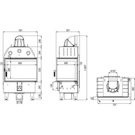 Каминная топка DEFRO HOME INTRA SM BL в Бобруйске