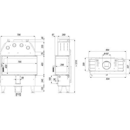 Каминная топка INTRA ME BL SLIM в Бобруйске