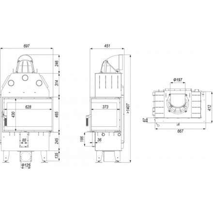 Каминная топка DEFRO HOME INTRA SM BP MINI в Бобруйске
