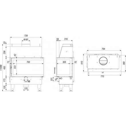 Каминная топка IMPULS ME BP в Бобруйске