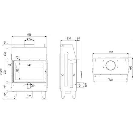 Каминная топка IMPULS SM в Бобруйске