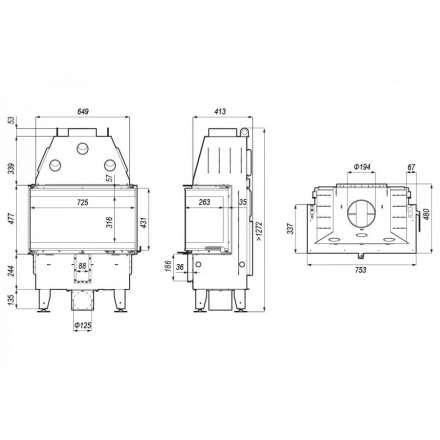 Каминная топка DEFRO HOME INTRA SM C в Бобруйске