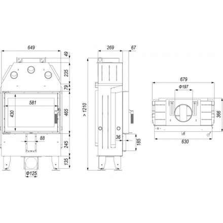Каминная топка INTRA SM SLIM в Бобруйске