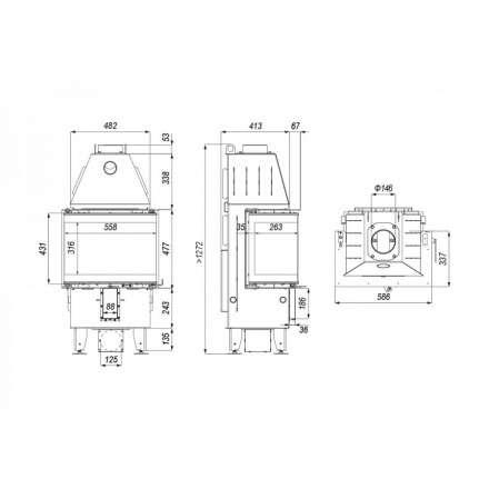Каминная топка DEFRO HOME INTRA XSM C в Бобруйске