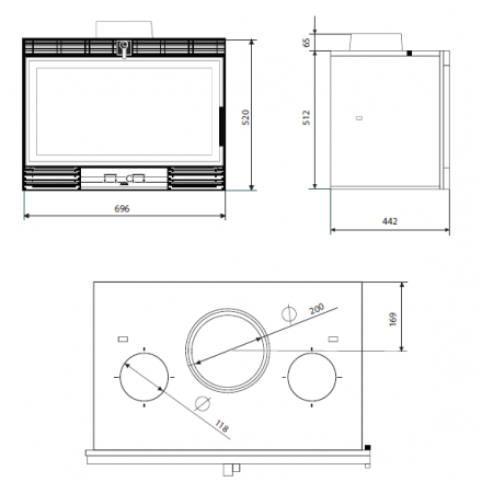 Каминная топка Ferguss FG754 с шибером в Бобруйске