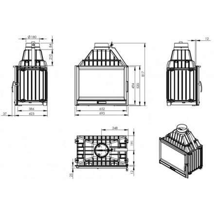 Каминная топка NORDflam Savona в Бобруйске