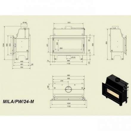 Каминная топка Kratki Mila/PW/24 в Бобруйске