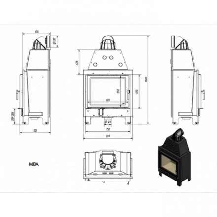 Каминная топка Kratki MBA в Бобруйске