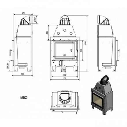 Каминная топка Kratki MBZ в Бобруйске
