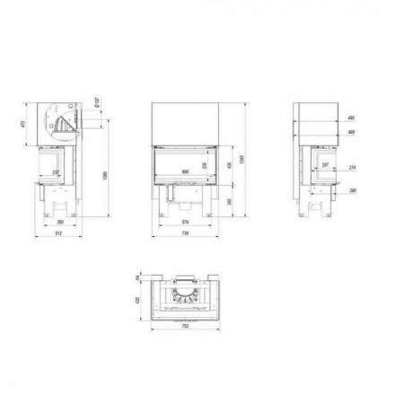 Каминная топка Kratki NBC 7 (гильотина) в Бобруйске