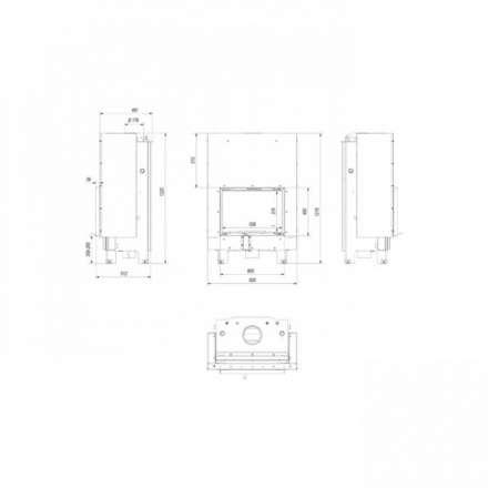 Каминная топка Kratki MBM/PW/10/W/G в Бобруйске