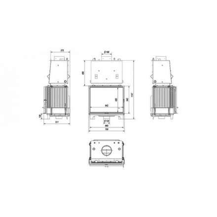 Каминная топка Kratki FRANEK/PW/12/W в Бобруйске