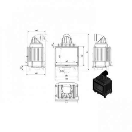 Каминная топка Kratki FRANEK/10 в Бобруйске