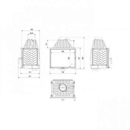 Каминная топка Kratki Zosia 12 в Бобруйске