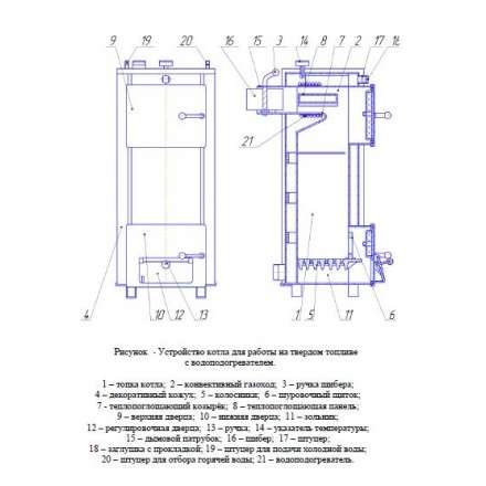 Твердотопливный котел Теплоприбор КС-Т-12,5 с РТ Амазонка бай фото в Бобруйске