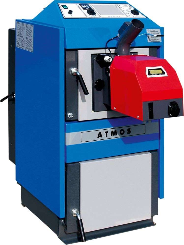 Твердотопливный котёл Atmos DC 18 S с горелкой и бункером Амазонка бай фото в Бобруйске