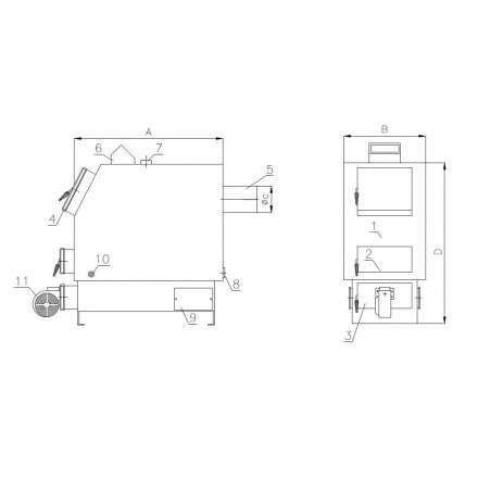 Твердотопливный котел РАТОН КОС-ТВ-45 в Бобруйске