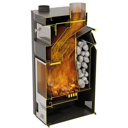 Отопительная печь со стеклом Теплодар Сиеста 30 фото в Бобруйске