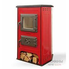 Купить Печь-камин MBS Hit красный сталь в Бобруйске Амазонка бай фото в Бобруйске