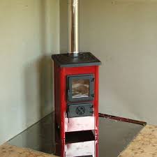 Купить Печь-камин MBS Hit красный сталь в Бобруйске Амазонка бай фото в Бобруйске