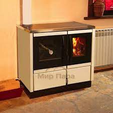 Купить Печь-камин MBS Thermo Rocky (с водяным контуром) кремовая в Бобруйске Амазонка бай фото в Бобруйске