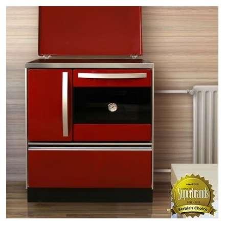 Плита на дровах MBS Thermo Royal 720 P3 (с водяным контуром) красная Амазонка бай фото Плита на дровах MBS Thermo Royal 720 P3 (с водяным контуром) красная купить в Бобруйске