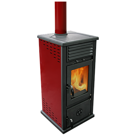 Печь-камин MBS Vesta Plus красная Амазонка бай фото в Бобруйске