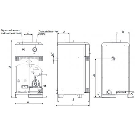 Газовый котел Житомир-10 КС-Г-010 СН (в комплекте) в Бобруйске