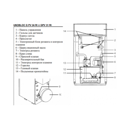 Газовый котел Ariston UNOBLOC G 38 RI в Бобруйске